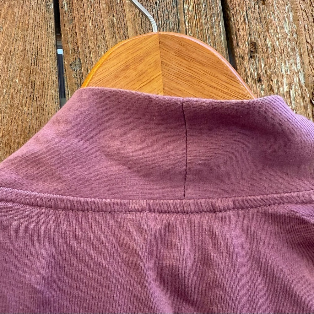 SIORO Women's Mauve Purple Robe 3/4 Sleeves Waist Tie Pockets Size Medium - Picture 7 of 9
